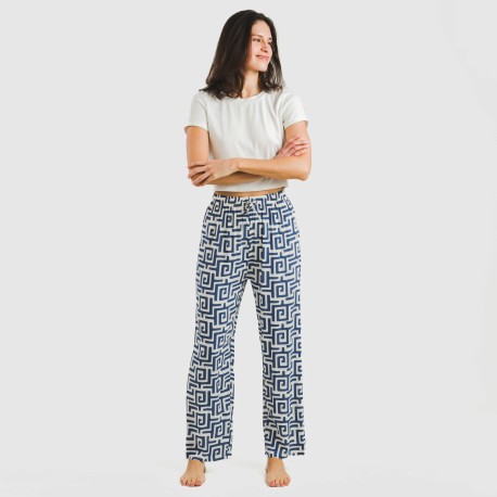 Pantalón viscosa Beriche azul