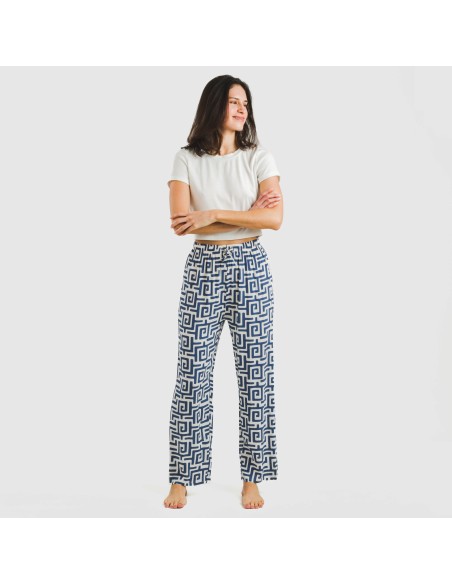 Pantalón viscosa Beriche azul
