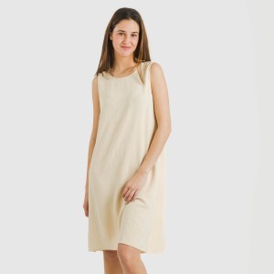 Vestido corto tirantes bambula liso