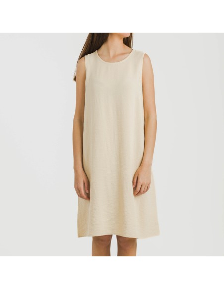 Vestido corto tirantes bambula liso