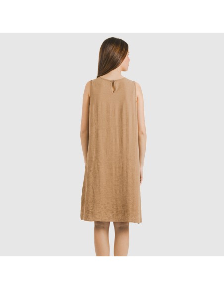 Vestido corto tirantes bambula liso