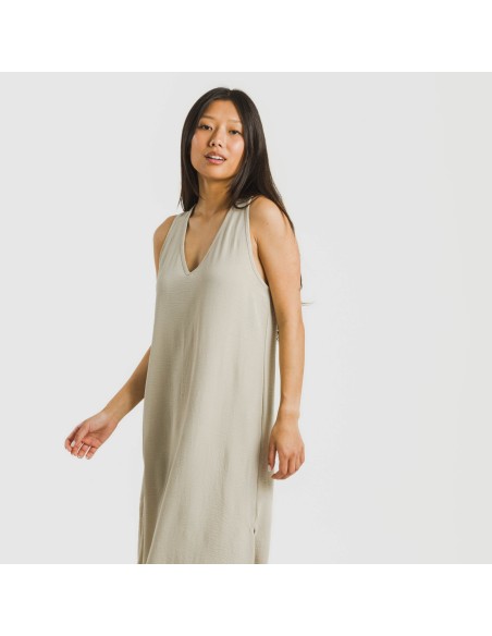 Vestido largo tirantes bambula liso