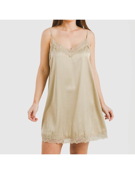 Camisón corto satén Friday liso
