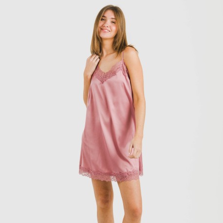 Camisón corto satén Friday liso
