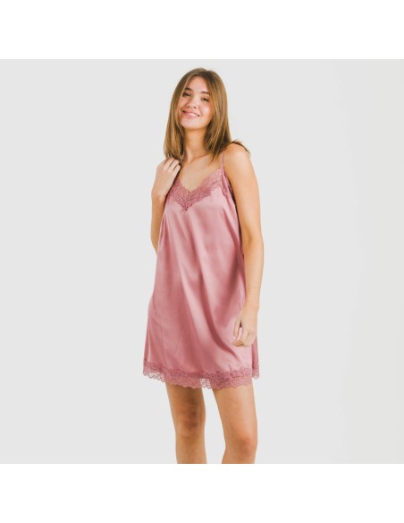Camisón corto satén Friday liso