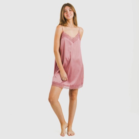Camisón corto satén Friday liso
