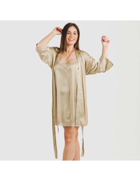 Bata corta mujer satén Friday liso