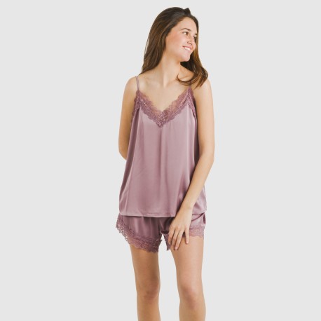 Pijama tirantes mujer satén Friday liso