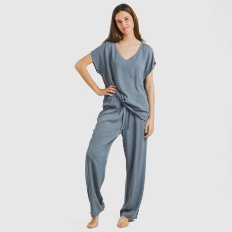 Pantalón largo viscosa bambula liso