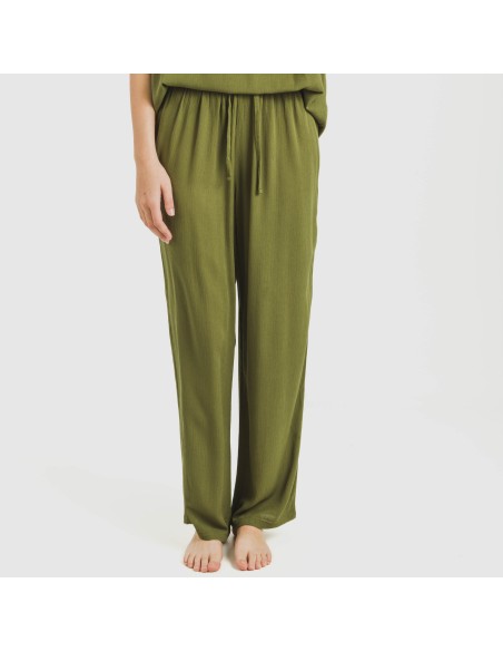 Pantalón largo viscosa bambula liso