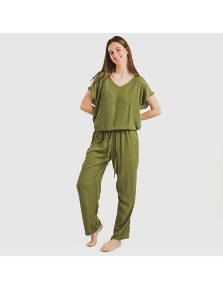 Pantalón largo viscosa bambula liso