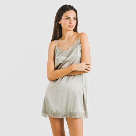 Camisón corto satén Friday liso