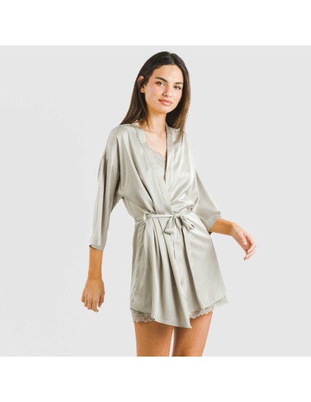 Bata corta mujer satén Friday liso