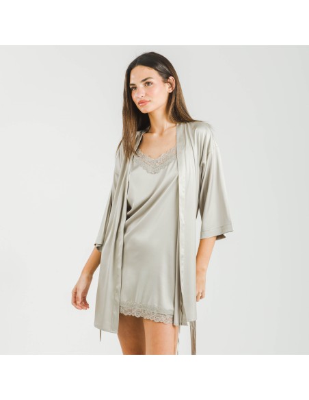 Bata corta mujer satén Friday liso