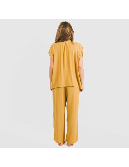 Camiseta manga fluida viscosa bambula lisa