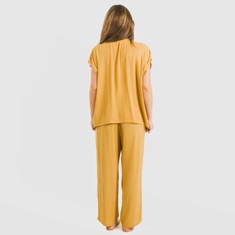 Pantalón largo viscosa bambula liso