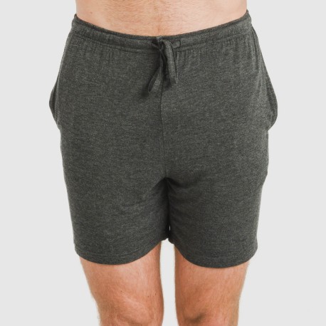 Pijama corto viscosa hombre gris claro mezcliyado - marengo mezcliyado