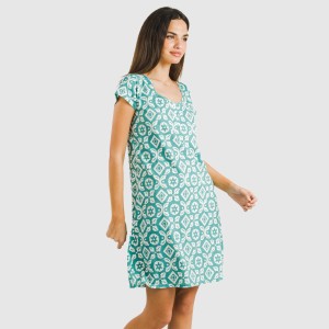 Blusón algodón Eugenia agua marina 2