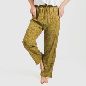 Pantalón viscosa Silda verde cacería 2