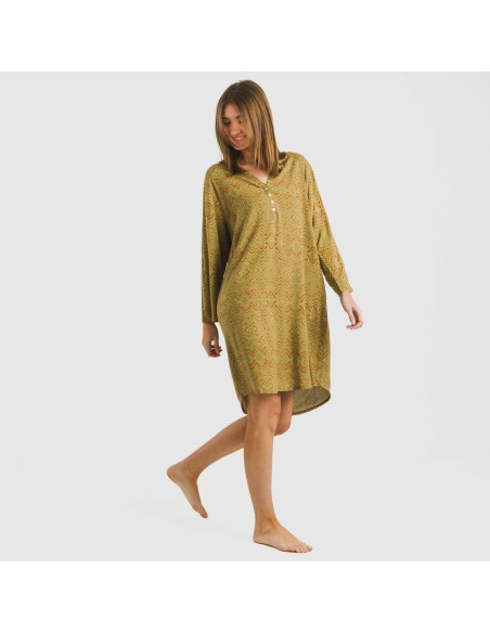 Camisola viscosa Silda verde cacería