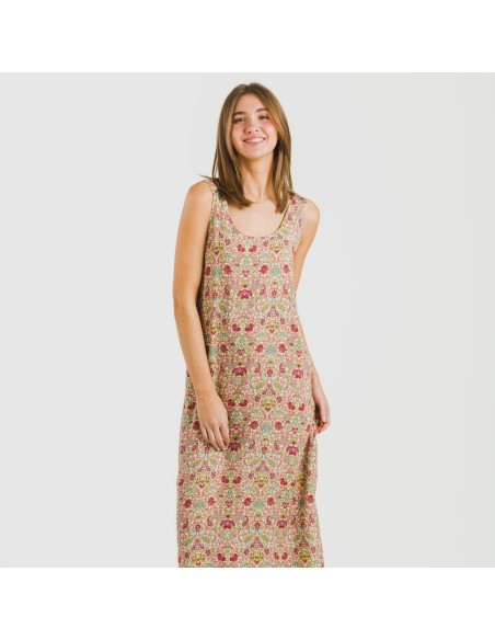 Vestido largo tirantes viscosa Jessica