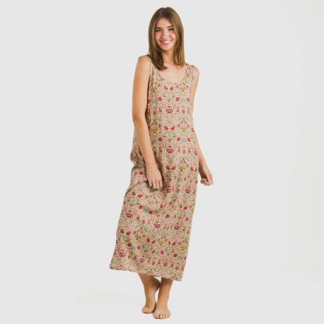 Vestido largo tirantes viscosa Jessica