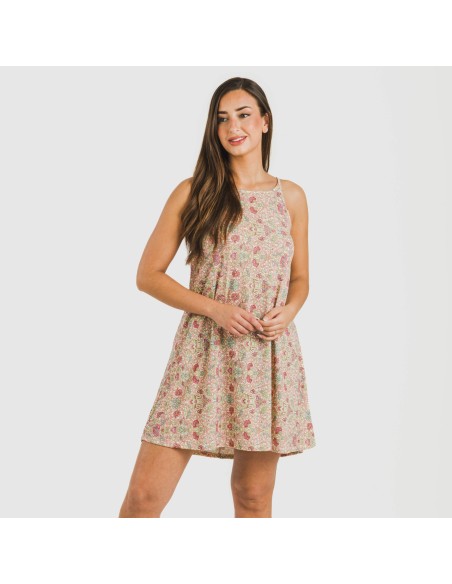 Vestido corto tirantes crepe Jessica