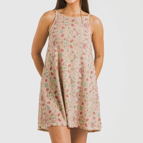 Vestido corto tirantes crepe Jessica