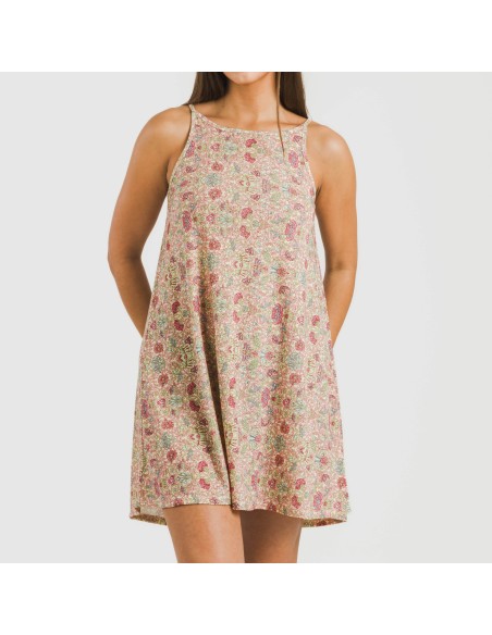 Vestido corto tirantes crepe Jessica