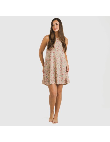 Vestido corto tirantes crepe Jessica