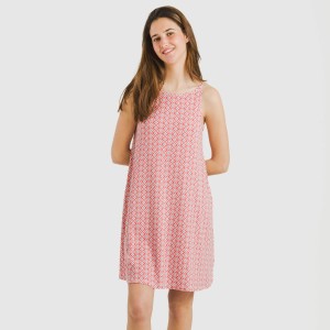 Vestido corto tirantes crepe Dulcinea marsala 2