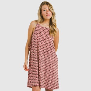 Vestido corto tirantes crepe Jannat burdeos 2