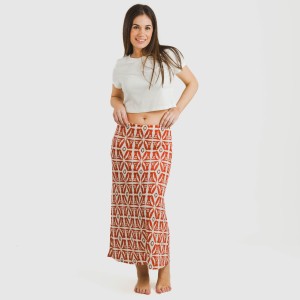 Falda midi soft Catania teja 2