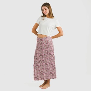 Falda midi soft Malura marsala 2