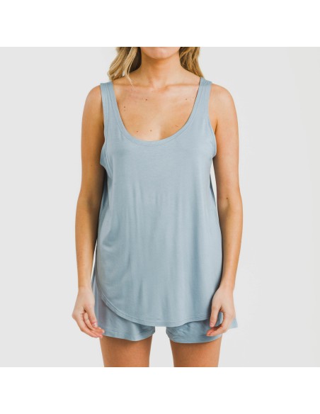 Pijama tirantes mujer viscosa liso