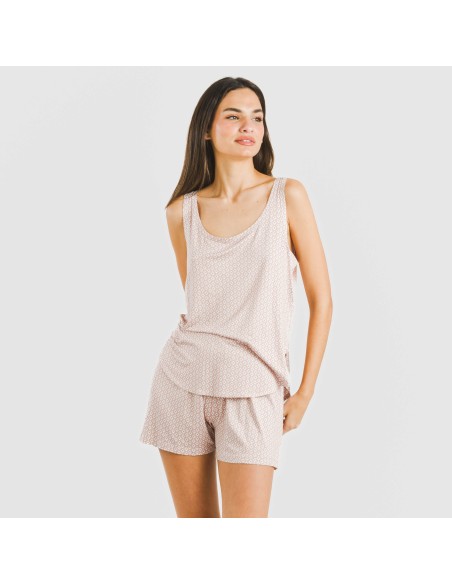 Pijama tirantes mujer viscosa Sassy rosa