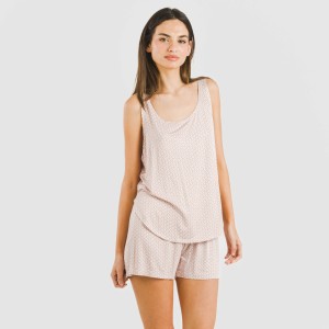 Pijama tirantes mujer viscosa Sassy rosa 2