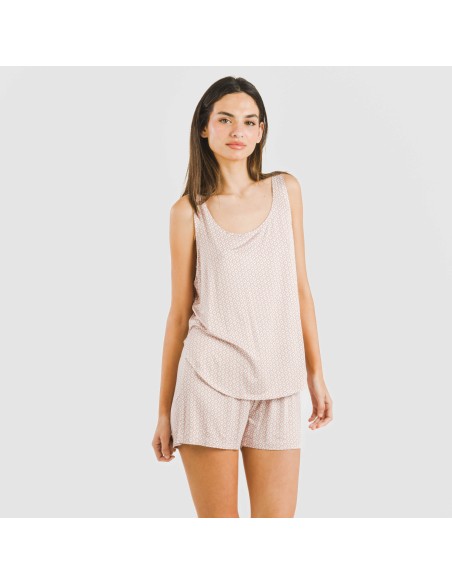 Pijama tirantes mujer viscosa Sassy rosa