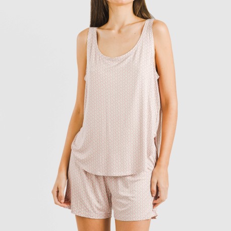 Pijama tirantes mujer viscosa Sassy rosa