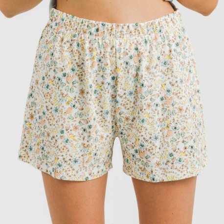 Pijama corto algodón Vitunia celeste