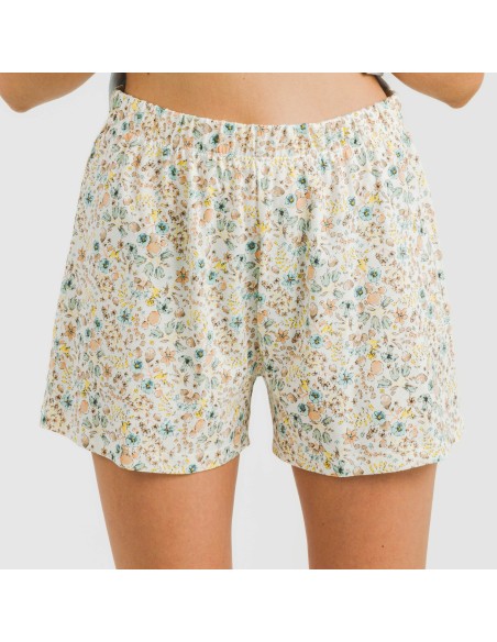 Pijama corto algodón Vitunia celeste