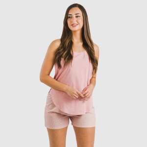Pijama corto algodón Sassy rosa 2