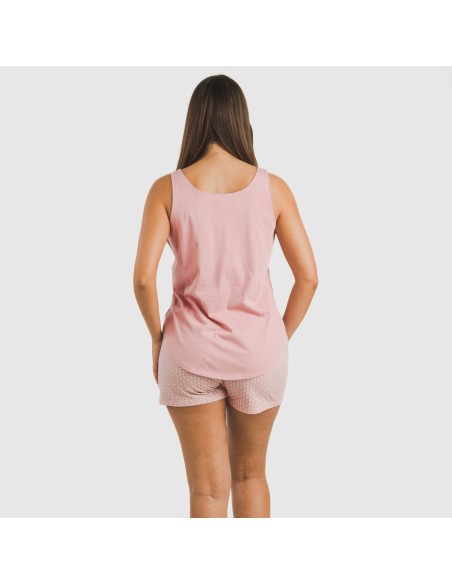 Pijama corto algodón Sassy rosa