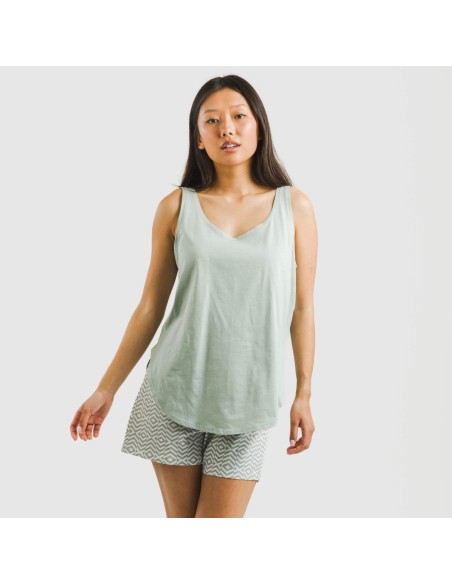 Pijama corto algodón Maximo verde