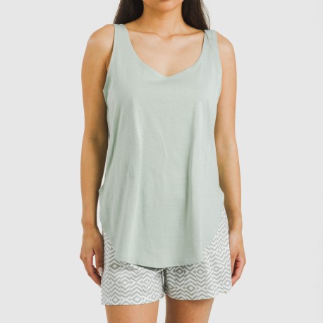 Pijama corto algodón Maximo verde