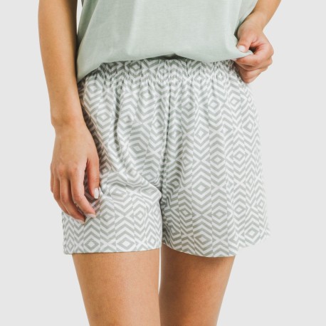 Pijama corto algodón Maximo verde