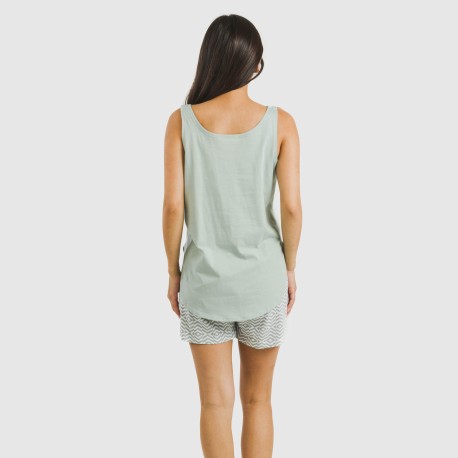 Pijama corto algodón Maximo verde