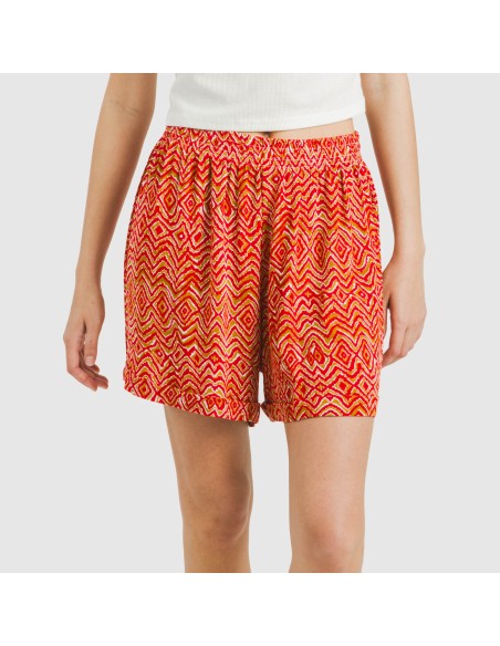 Pantalón corto viscosa bambula Silda teja