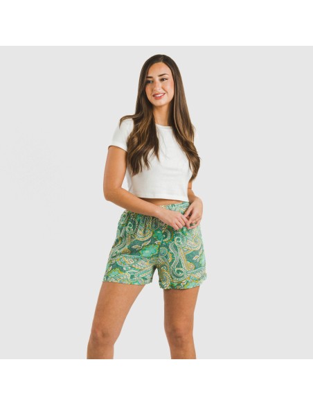 Pantalón corto viscosa bambula Patme verde