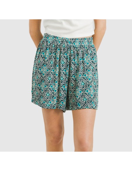 Pantalón corto viscosa bambula Malura agua marina